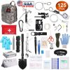 125 in 1 Survival Kits, Gifts for Men, Professional Survival Gear Equipment Tools First Aid Supplies for SOS Emergency Tactical Hiking Hunting Disaste