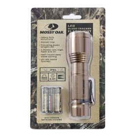 Mossy Oak Hunting LED Flashlight, UV Blood Tracker, IP54 Weatherproof, AAA Batteries Included