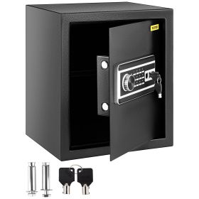 VEVOR Safe Box, 1.7 CU.FT Fingerprint Safe Box for Money w/ 2 Keys & Digital Keypad, Q235 Steel Safe Box for Storing Cash, Jewelry, Pistols, Documents