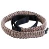 Tactical Paracord Sling Adjustable Paracord Strap Gun Belt Rifle Gun Sling w/ Dual Point 360 Degree Swivel Rotating Latches