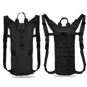 Tactical Hydration Pack 3L Water Bladder Adjustable Water Drink Backpack for Hiking Cycling Climbing Running (Option: Black)