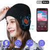 Wireless V5.0 Beanie Hat with Headphones Winter Stylish USB Rechargeable Music Beanie Headset Gift for Music Lovers Men Women Machine Washable