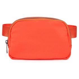 Sport Fanny Pack Unisex Waist Pouch Belt Bag Purse Chest Bag for Outdoor Sport Travel Beach Concerts Travel 20.86in-35.03in Waist Circumference with A (Option: Orange)