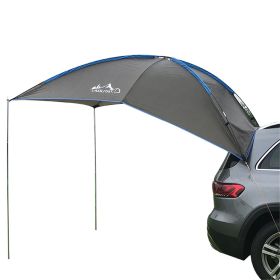 Outdoor Waterproof Tent Awning Durable Car SUV Sedan Camping Anti-UV Tent For Self-driving Camping Traveling Sun Shade Dropship (Color: Gray 280x190cm)