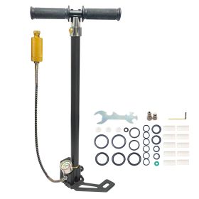 NUOGE 4 Stage 30mpa 4500Psi PCP Hand Pump High Pressure Operated HPA Tank Hunting Car Bicycle Air Rifle (Color: 4-Stage Small Filter)