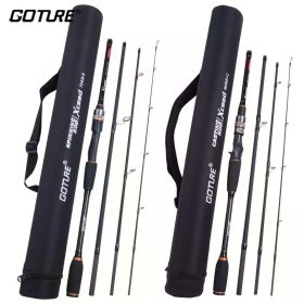 Goture Xceed 4 Setions Travel Fishing Rod With Fuji Guide Ring Carbon Fiber 1.98-3.6M Spinning Casting Lure Rod For Carp Fishing (length: Cast-2.4m-MH)