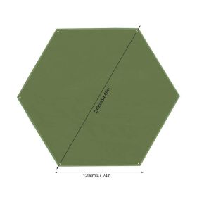 Outdoor Camping Tarp Mat Waterproof Oxford Cloth Large Picnic Mat Beach Tent Footprint Hexagonal Moisture Proof Pad Supplies (Color: Small 4 Person)