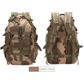 Multifunctional Hiking Camping Backpack Men's 900D Camouflage Brigade CyclingOutdoor Mountaineering Tactical Sports Bag Backpack (Color: C5 Desert Camo)