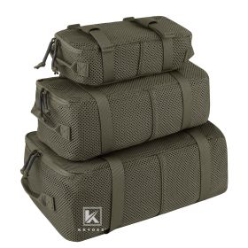 Krydex Tactical Modular Pouch Set Outdoor Backpack Organizer Travel Suitcase Packing Cubes (Color: RG)