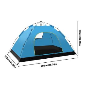 1-2 Person Outdoor Pop Up Tent Waterproof Tent Camping Family Outdoor Llightweight Instant Setup Tourist Tent Sun Shelter Tents (Color: Blue)