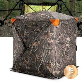 VEVOR Hunting Blind, 270° See Through Ground Blind, 1-2 Person Pop Up Deer Blind for Hunting with Carrying Bag, Portable Resilient Hunting Tent (Item Size: 55 inch, Product Classification: Perspective Style)