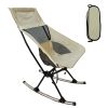 homPortable Camping Rocking Chair 198LBS Weight Capacity Included Carry Bag High Back Rocker Chair For Patio Fishing Beach Lawn Travel