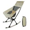 homPortable Camping Rocking Chair 198LBS Weight Capacity Included Carry Bag High Back Rocker Chair For Patio Fishing Beach Lawn Travel