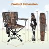 360¬∞ Swivel Hunting Chair Portable Foldable Hunting Chair with Mesh Cup Holder and Storage Pockets