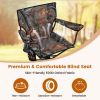 360¬∞ Swivel Hunting Chair Portable Foldable Hunting Chair with Mesh Cup Holder and Storage Pockets